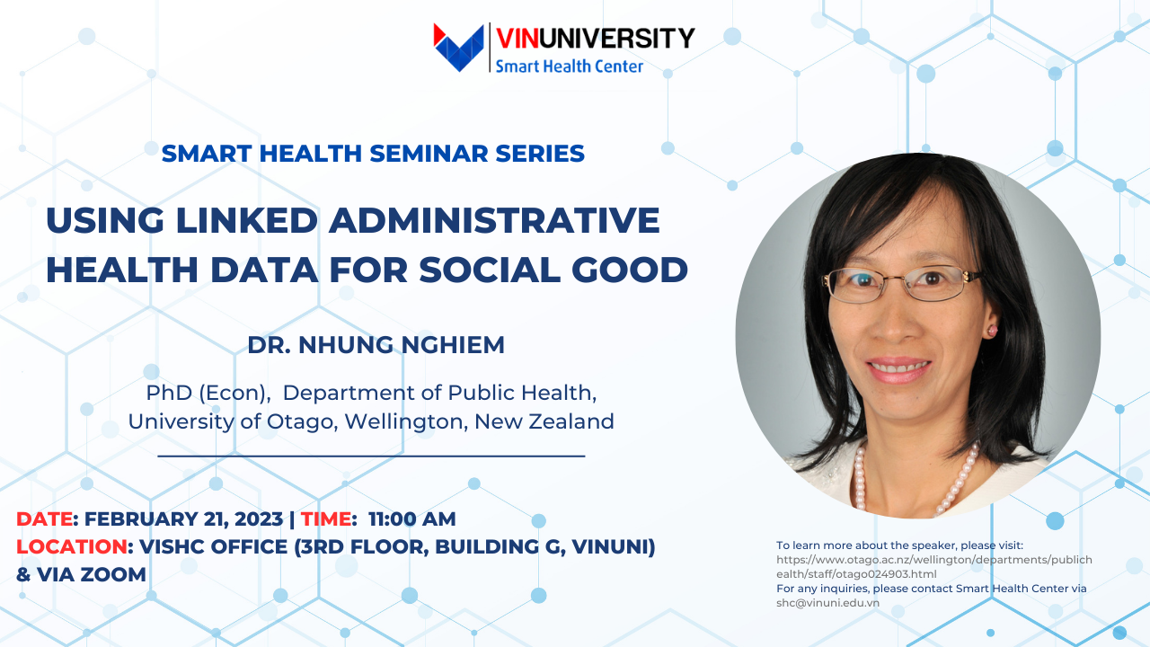 Smart Health Seminar 2: Using Linked Administrative Health Data for Social Good